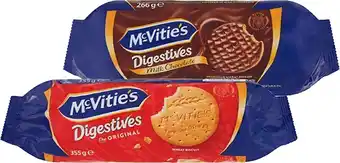 IGA McVitie’s Digestive Biscuits or Hobnobs Oat Snap Cookie 262-355g Selected Varieties offer