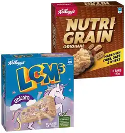 IGA Kellogg’s LCMs or Nutri‑Grain Bars 5 Pack Selected Varieties offer