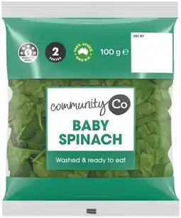 IGA Community Co Baby Spinach 100g offer