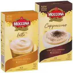 IGA Moccona Coffee Sachets 8‑10 Pack Selected Varieties offer