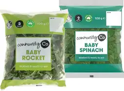 IGA Community Co Baby Rocket or Baby Spinach 100g offer