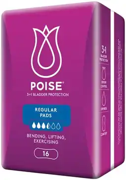 IGA Poise Pads 8-16 Pack Selected Varieties offer