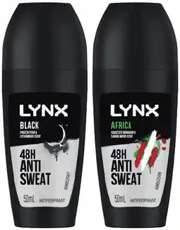 IGA Lynx Antiperspirant Roll‑On 50mL Selected Varieties offer