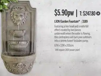 Chrisco Hampers Lion Garden Fountain offer
