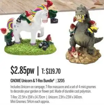 Gnome Unicorn & T-Rex Bundle