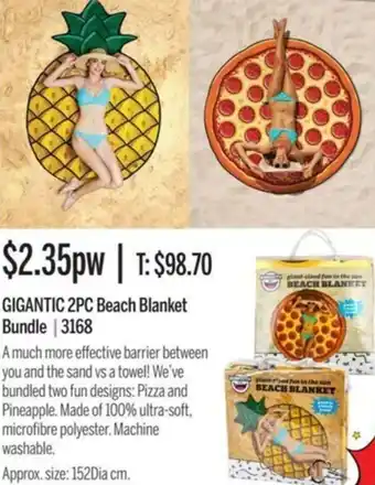 Gigantic 2 Pc Beach Blanket Bundle