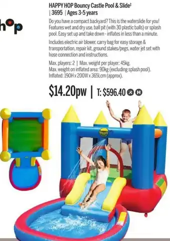 Chrisco Hampers Happy Hop Bouncy Castle Pool & Slide offer