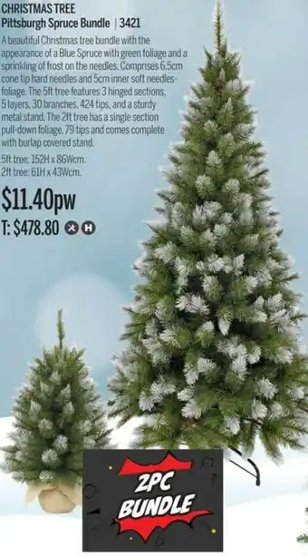 Chrisco Hampers Christmas Tree Pittsburgh Spruce Bundle offer