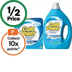 Woolworths Cold Power Laundry Liquid 2 Litre or Powder 2 kg offer