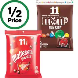Woolworths Mars M&M’s 148g or Maltesers 132g offer