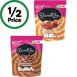 Woolworths Darrell Lea Chocolate Coated Liquorice Twists, Bites or Bullets 150-204g offer