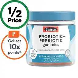 Woolworths Swisse Probiotic + Prebiotic Gummies Pk 45 offer