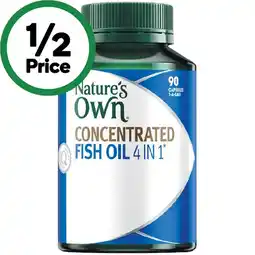 Woolworths Nature's Own Concentrated Fish Oil 4 in 1 Capsules Pk 90 offer