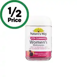 Woolworths Nature’s Way Vita Gummies Women’s Multivitamin Pk 100 offer
