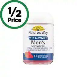 Woolworths Nature’s Way Vita Gummies Men’s Multivitamin Pk 100 offer