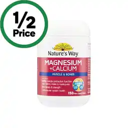 Woolworths Nature’s Way Magnesium + Calcium Tablets Pk 150 offer
