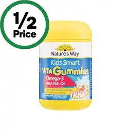 Woolworths Nature’s Way Kids Smart Vita Gummies Omega-3 DHA Fish Oil Pk 120 offer