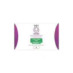 Woolworths Poise Thin & Discreet Pads Pk 8-16 offer
