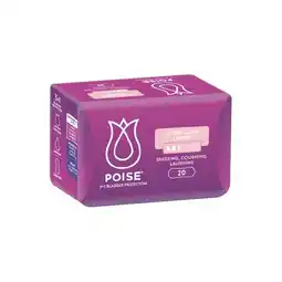 Woolworths Poise Ultra Long Liners for Bladder Leaks Pk 20 offer