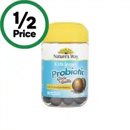 Woolworths Natureβs Way Kids Smart Probiotic Choc Balls Pk 50 offer