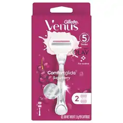 Woolworths Gillette Venus Comfortglide Sugarberry Razor With 2 Razor Blades offer