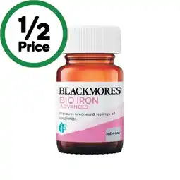 Woolworths Blackmores Bio Iron Advanced Tablets Pk 30 offer