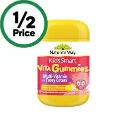 Woolworths Nature’s Way Kids Smart Vita Gummies Multi Vitamin for Fussy Eaters Pk 120 offer