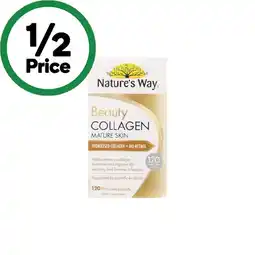 Woolworths Nature’s Way Beauty Collagen Mature Skin Tablets Pk 120 offer
