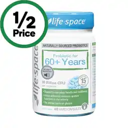Woolworths Life-Space Probiotic 60+ Capsules Pk 40 offer