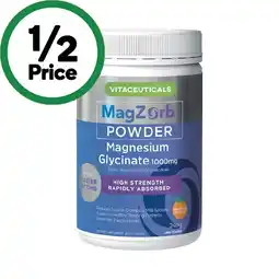 Woolworths MagZorb Magnesium Glycinate 1000mg Powder 240g offer