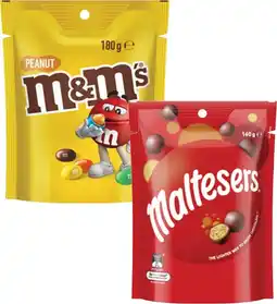 Coles Mars M&M's, Maltesers or Pods 120g-180g offer