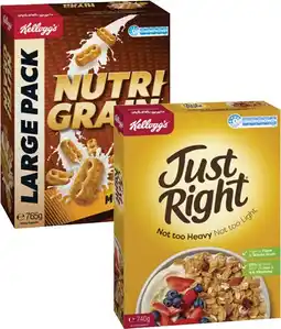Coles Kellogg's Nutri Grain 765g or Just Right Cereal 740g offer
