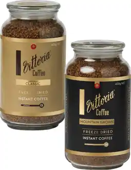 Coles Vittoria Freeze Dried Instant Coffee 400g offer
