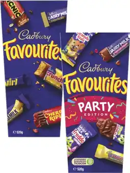 Coles Cadbury Favourites 520g offer