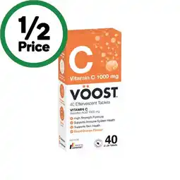 Woolworths Voost Effervescent Vitamin C Tablets Pk 40 offer