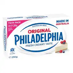 Woolworths Philadelphia Cream Cheese Block Twin Pack 500g offer