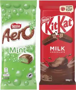Coles Nestlé Block Chocolate 118g-180g offer
