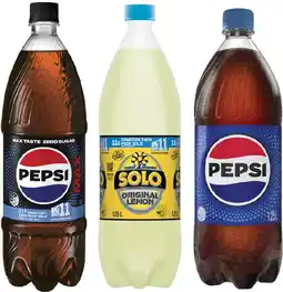 Coles Pepsi or Solo Soft Drink 1.25 Litre offer