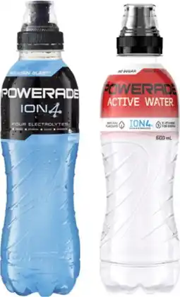 Coles Powerade Sports Drink or Active Water 600mL offer