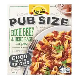 Woolworths McCain Pub Size Meals 480-500g offer