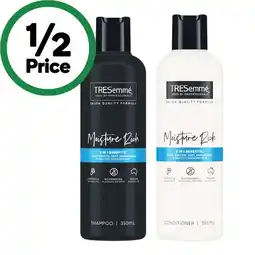 Woolworths TRESemme Shampoo or Conditioner 350ml offer
