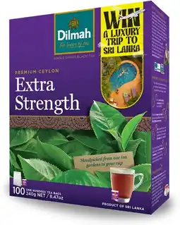 Coles Dilmah Extra Strength Tea Bags 100 Pack offer