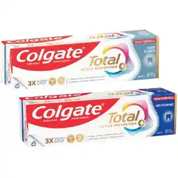Woolworths Colgate Total Active Prevention Deep Clean Toothpaste 115g offer