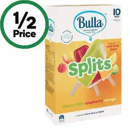 Woolworths Bulla Everyday or Variety Multipacks 472-750ml Pk 8-14 – From the Freezer offer
