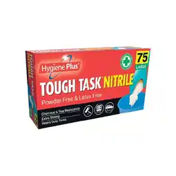 Woolworths Hygiene Plus Tough Task Gloves Pk 75 offer