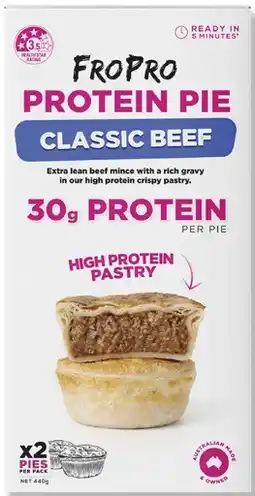 Coles FroPro Protein Pie 2 Pack 440g offer