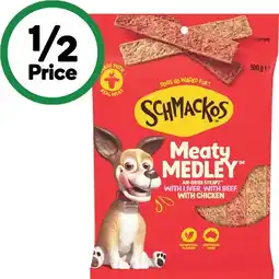 Woolworths Schmackos Strapz Dog Treats 500g offer