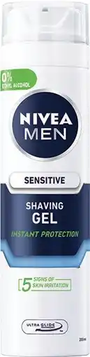 Coles Nivea Men Sensitive Shaving Gel 200mL offer