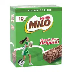Woolworths Nestle Milo Bars 210-270g Pk 10 offer