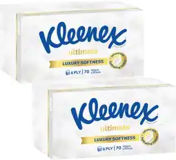 Coles Kleenex 6-Ply Ultimate Facial Tissues 70 Pack offer